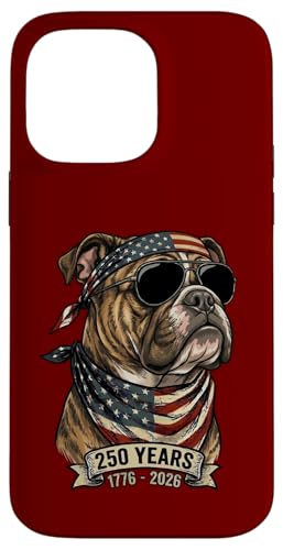 BullDog Patriot 250 Years 1776-2026 �A�����J���� �o���_�i �X�}�z�P�[�X iPhone 14 Pro Max �p