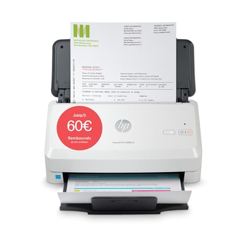 Scanner HP ScanJet Pro 2000 s2 pour numériser de gros volumes sans effort