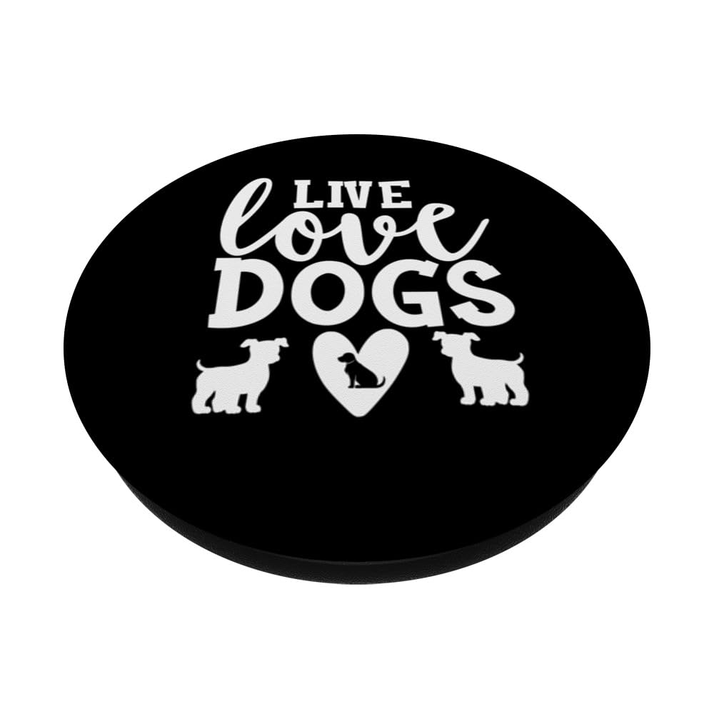 Love Rescue Live Rescue Pet Adoption Dog Shelter Foreve PopSockets Swappable PopGrip, Black - Image 2