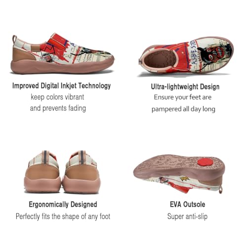 Kid's Light Slip-on Loafer Boy Girl Walking Shoes Halloween Theme Painted Art Sneakers4