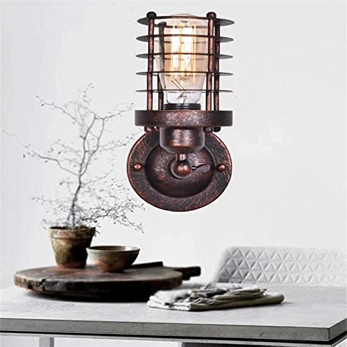 Lampe murale intérieure rétro E27 et applique cage en métal