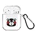 Produktbild Funluna Hülle kompatibel mit Apple AirPods 2 & AirPods 1, 3D Cartoon Kristallklar Silikonhülle Abdeckung Haut mit Keychain, LED an der Frontseite Sichtbar/Unterstützt kabelloses Laden, Kumamoto-Bär