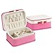 Produktbild WM home Haushalt Schmuck-Box, Leder Schmuckschatulle, Haltbar und Multifunktional mit Lock, for Armband, Ring, Lippenstift, Ohrring (Color : Rose red)