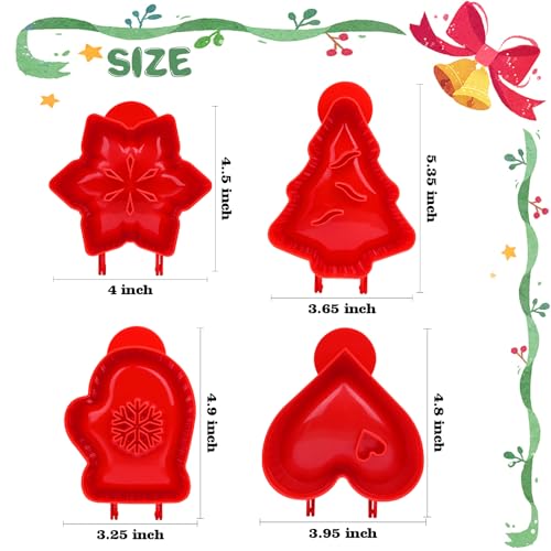 Sakolla SZC-672 4Pcs Mini Hand Pie Molds Christmas Pocket Pie Molds thumb #1