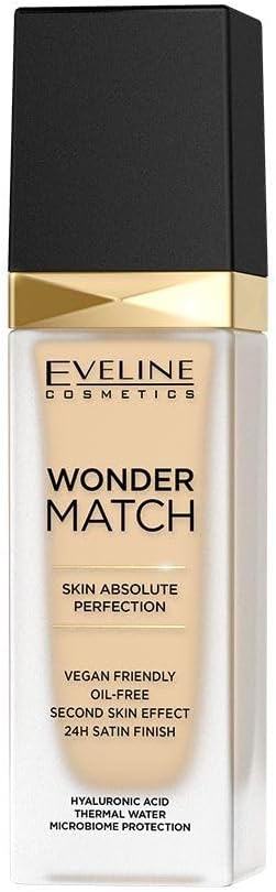 Eveline Cosmetics Wonder Match Luxury Face Foundation, 30 ml, No. 05 Light 05 Porcelain
