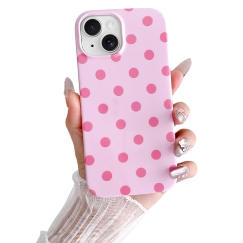 Coque iPhone 15 antichoc souple rose et blanche pour femme