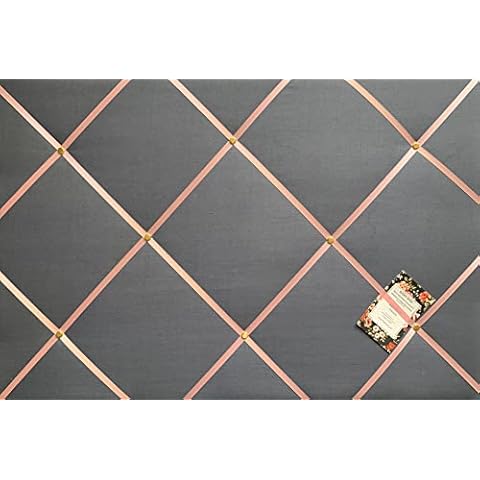 Custom Dark Grey Memo Board with Ribbons Cover