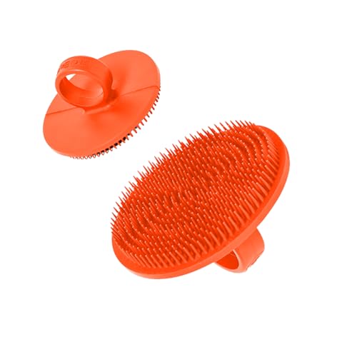 Image of Boie USA Face Scrubber - Handheld Facial Tool - Softer Than Silicone Face Brush, Hypoallergenic, Gentle Exfoliation for Sensitive Skin. BPA- & Latex-Free, Made in The USA & Easy to Clean (Orange)