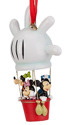 Disney Store Mickey Mouse Clubhouse Balloon Christmas Sketchbook Ornament Figurine with Mickey Mouse, Minnie Mouse, Donald Duck and Goofy