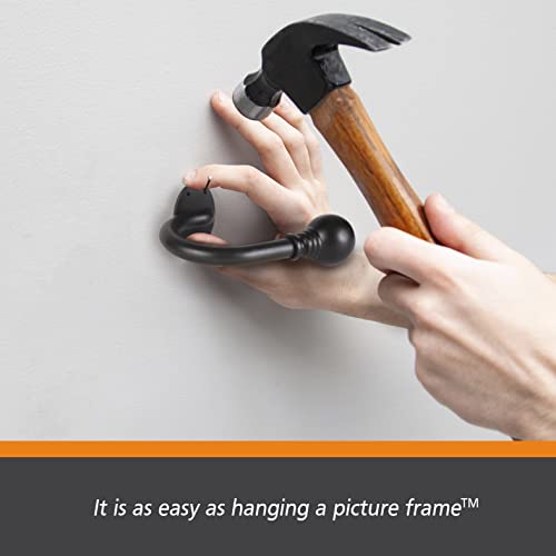 Fast Fit Easy Install Birkin 5/8" Decorative Curtain Holdbacks, Oil Rubbed Bronze #TOP2