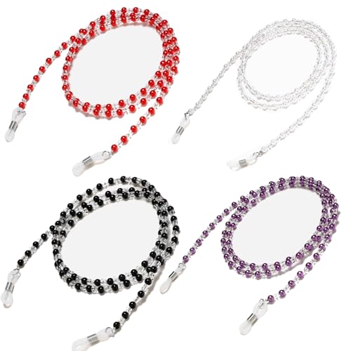 Image of Glasses Strap Beaded Eyeglass Chains Eye Glass Holders Necklaces String Women Eyewear Retainer Chain