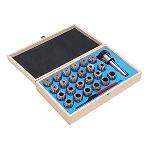 LUNICASHA ER40 MK4 spantanghouder set 23-delig aanhaalschroefdraad spantangenset spantangenhouder freesmachine Ø 4-26 mm spantangenset met M16 spantangenhouder voor CNC-graveermachine
