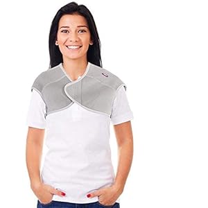 Shoulder Heating Heat Pad,Unisex Adjustable Self-Heating Therapy Magnetic Shoulder Pad Protector Relief Pain fatigue (L)