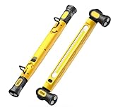 Werkstattlampe 3000LM mit 3 Farbtemperaturen,Arbeitsleuchte Led Akku mit Magnet & Haken, 5200mAh USB-C Schnellladung, IP54 Wasserdicht für Auto-Reparatur, Camping, Baustelle, Garage (Gelb)