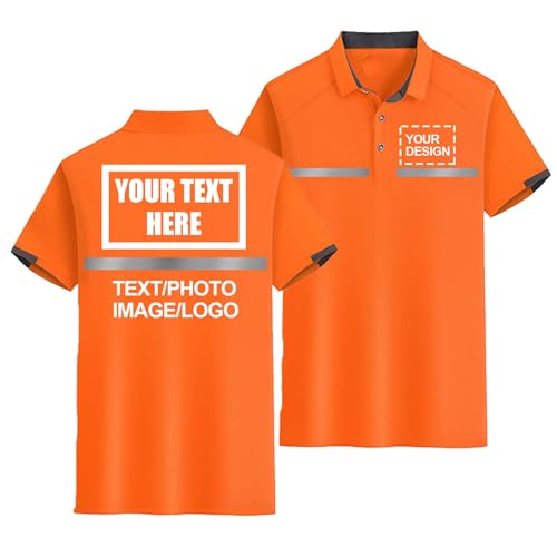 T-shirt de travail réfléchissant respirant personnalisé avec texte
