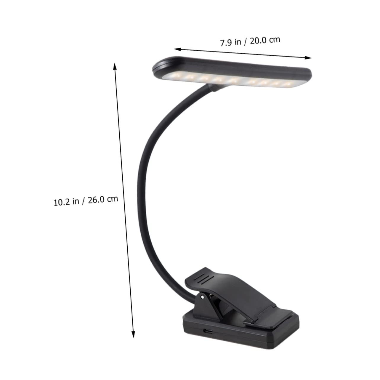 Mikinona Rechargeable Piano Light 27 Led Clips Dimmable Music Score Lamp for Upright Room Light