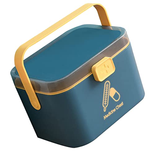Image of Alipis 1pcbox Lid Portable Holder Emergency Layers Plastic Useful Storage Container Childproof with Case for Organizer Layer Supplies X Camping Cosmetics Pills Kit