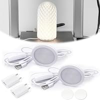 2 Stk. 3D-Drucker LED-Lampen-Kit für Lab A1/A1mini/P1S/P1P/X1C für Crafting Nachtlicht Modelle und Einfache Installation, Mit USB-Adapter, Drei Arten von weißem Licht (Weißer Stil)