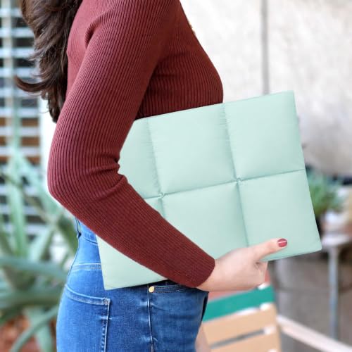 Image of ProElite Puffy Tablet Sleeve Case Upto 13.3 inch for Galaxy Tab S10 Fe+ /S9 FE+ /S7+ /S8 Plus /S9 Plus /S7 FE 12.4 inch, iPad Pro 12.9 inch, MacBook Air /Pro Retina, Microsoft Surface Pro 4 /5 /6 /7 /8 /9, Ice Blue