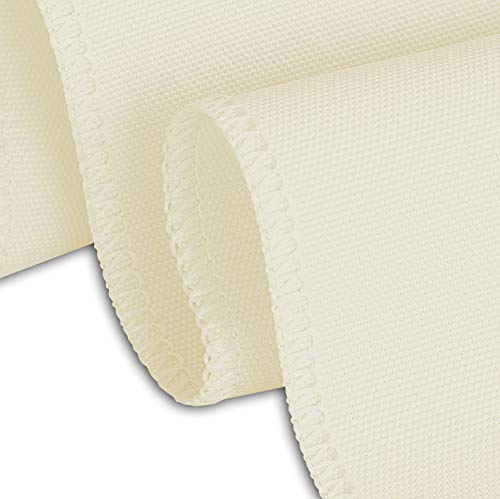 Linentablecloth 70-Inch Round Polyester Tablecloth Ivory #TOP3