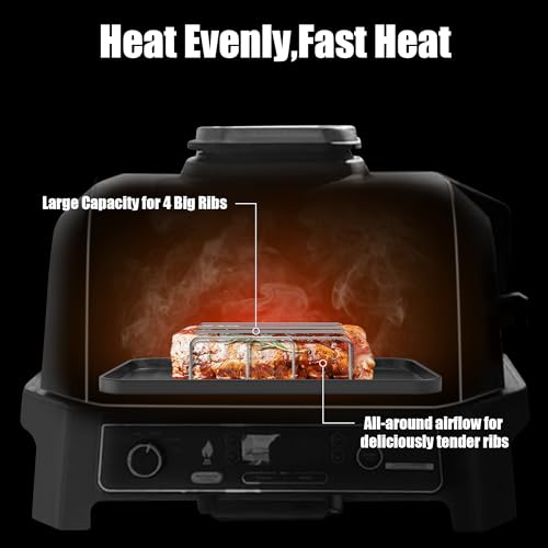 Outspark Rib Racks for Ninja OG800 and OG900 Series,Grill Stand for Ninja OG850 OG951 Woodfire Pro Connect Premium XL Outdoor Grill and Smoker,Stainless Steel 304 Outdoor Grill Accessories