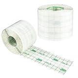 2 Rollen Wasserdicht Transparent Bandage Wasserdichtes Pflaster Transparentes Pflaster Rolle Medizinisch Pflaster Stretch Tattoo Aftercare Bandage 5 cm x 10 m
