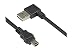 Produktbild Good Connections Anschlusskabel USB 2.0 EASY Stecker A (beidseitig verwendbar, gewinkelt) an Mini B 5-pin Stecker - Folien- und Geflechtschirmung, Kupferadern (OFC) - schwarz, 0,5 m