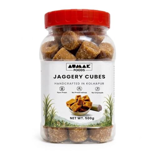 Aumak Foods Premium Jaggery Cube | 500g | Handcrafted in Kolhapur