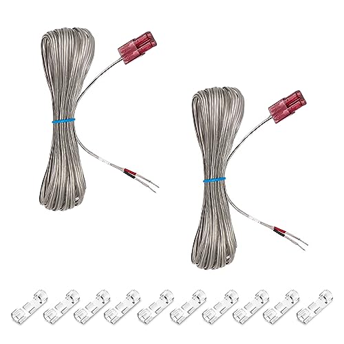 Speaker Wires Cables AH81-02137A for Samsung Speaker with Cable Clips - Speaker Cables for Samsung HT-J4500 HT-X40 HW-Q850T HW-K370 HW-J370 and More Sound System Rear Speakers, Pack of 2