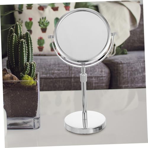 Miroir de maquillage rond rotatif avec face double orientable facilement - 8
