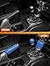 Savadicar Sky Blue Interior Accessories - Handbrake & Gear Shift Knob Trim Set for 2018-Present Jeep Wrangler JL JLU 4XE & Gladiator JT - Solid Color Interior Decor Upgrade Option, 3-Piece