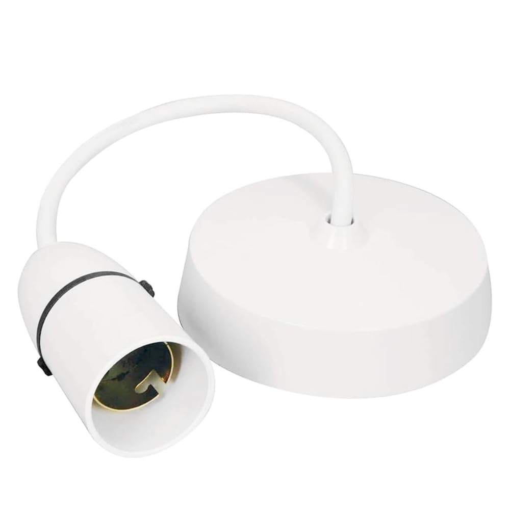HUBIBUBI Light Fittings Ceilings 6 In (150mm) Pendant Light Fitting Bulb Holder Ceiling Light Fitting Lamp Holder for Kitchen Living Bedroom Lightings (Celing Holder White