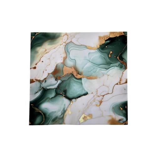 Image of INFINITY DECOR Bottle Green with Golden Touch Marble UV Panels Marble UV Sheets, self Adhesive Wall Tile (60 cm * 60 cm),Marble Look Wall Panels for Homes and Offices(Pack of 10)