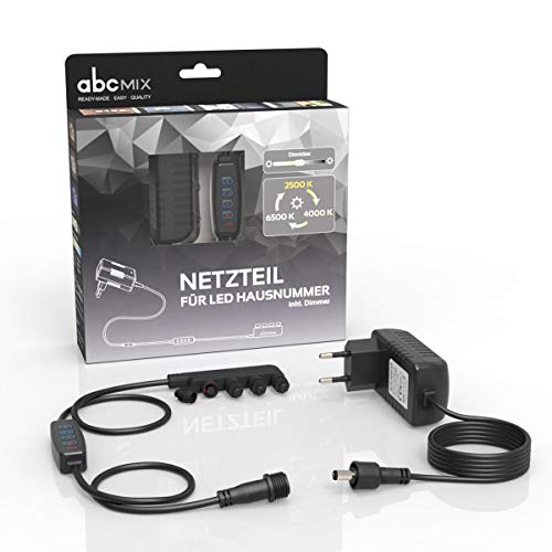 Steckernetzteil mit Dimmer & Lichfarbenschalter für bis zu 4 LED Hausnummern 24W 12V Cover