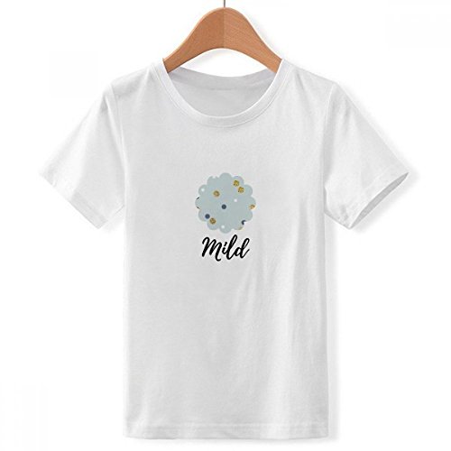 T-Shirt Ras du Cou Garçon Multicolore avec Imprimé Abstrait Végétal Unique
