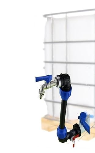 IBC Tank Schwanenhals Auslaufhahn 3/ 4″ mit zweitem Ablasshahn