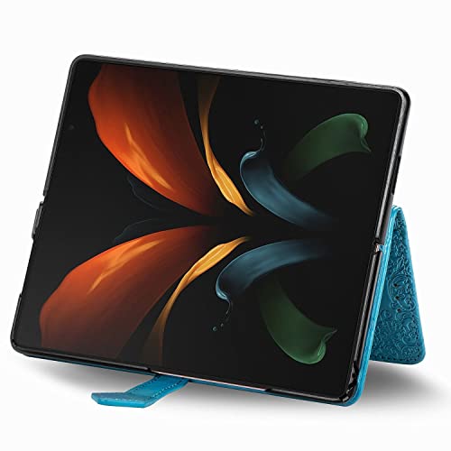 Coque Samsung Galaxy Z Fold4 5G bleu rigide étui protection rigide - 3