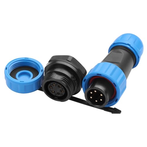 Image of YACSEJAO WM13/SP21 Aviation Connector Panel Mount Kit, IP67 Waterproof, 1,2,3,4,5,6,7,9 Pin Options, LED Light Cable Wire Connector Plug and Socket (6-Pin)