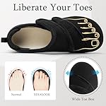 XIHALOOK Mens Slippers Diabetic Shoes Wide Toe House Shoes Adjustable for Edema Plantar Fasciitis - Image 3