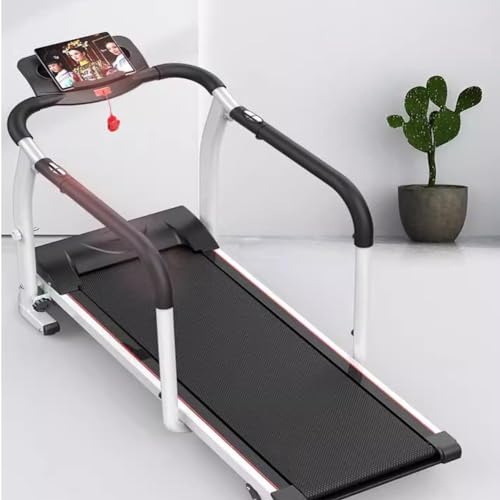Image of Walking Treadmill with Long Handrail for Balance, Recovery Fitness Exercise Machine Foldable for Home Use with Holder for Phone & Cup,LCD Display