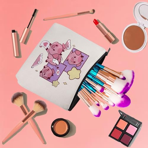 Hazbin Hotel Cartoon Merchandise Cosmetic Bag Fat Nugget Valentine Makeup Bag Fat Nugget Lovers Gift Angel Dust's Pet Gift (Fly Pig) - Image 4