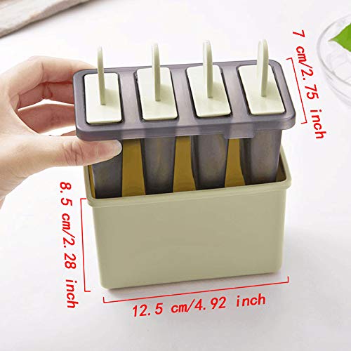 Popsicle Molds Set di Stampi per Ghiaccioli con Bastoncini Ice Lolly Riutilizzabile Stampo per Gelato Senza BPA Ghiaccioli Stampo Gelato Fai da Te Ideale per Preparazione Ghiaccioli, Gelati,Sorbetti - immagine 5
