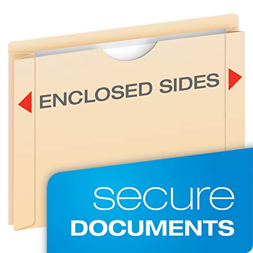 Pendaflex File Jackets, Letter Size, Manila, 2" Expansion, Reinforced Straight-Cut Tabs With Thumb Cut, 50 Per Box (22200Ee), Beige #TOP2