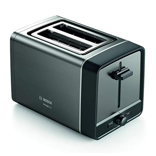 Bosch TAT5P425 DesignLine - Tostadora compacta, color negro
