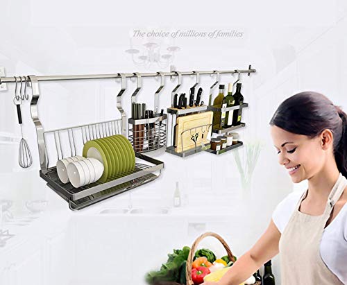 Edelstahl HäNgende Klappbar Schale Rack Abtropf Schale Rack Platten Organisator Geschirr KüChe Lagerung KüChe Organisator Regal
