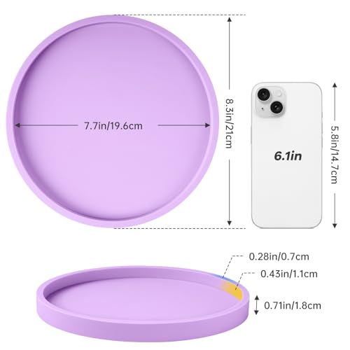 Plateau de salle de bain en silicone violet NiHome flexible - 4