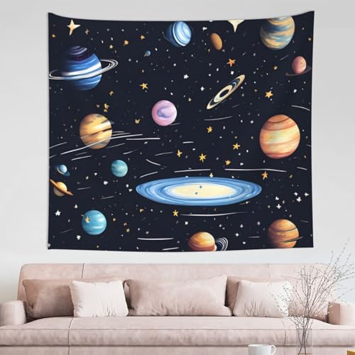 Tapisserie motif famille solaire TYUMH 152x130 cm pour décoration murale