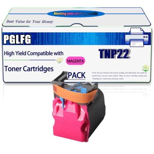 Image of KYTGV Compatible for Konica Minolta TNP22 Toner Cartridges Work for Bizhub C 35 Bizhub C 35 P Printers, High Yield 5200 Pages, with Chip (1 Pack Magenta)
