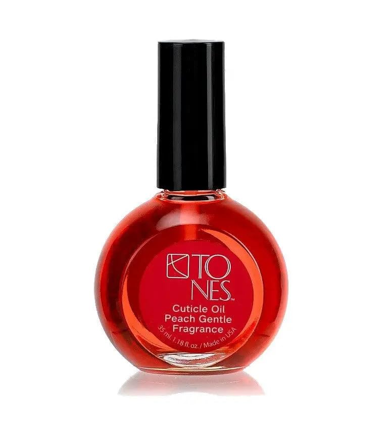 TONES Cuticle Oil - Peach Repair Growth Moisturizing Treatment, Deep Hydration for Dry, Damaged Cuticles Strengthener Non-Greasy (35 ml / 1.18 fl oz)