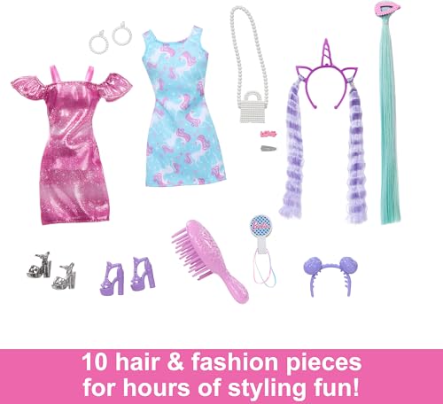 Barbie Fun & Fancy Muñeca con Accesorios de Peinado miniatura 3